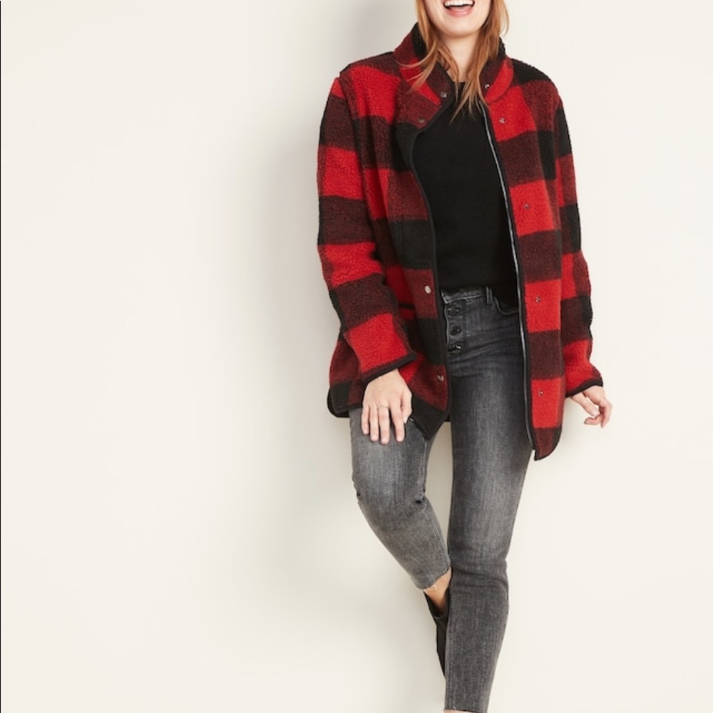 Plaid Sherpa Old Navy Winter Jacket!